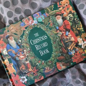 Vtg 1995 Christmas Record Book Blank Cards Presents Tracker Robert Frederick HC